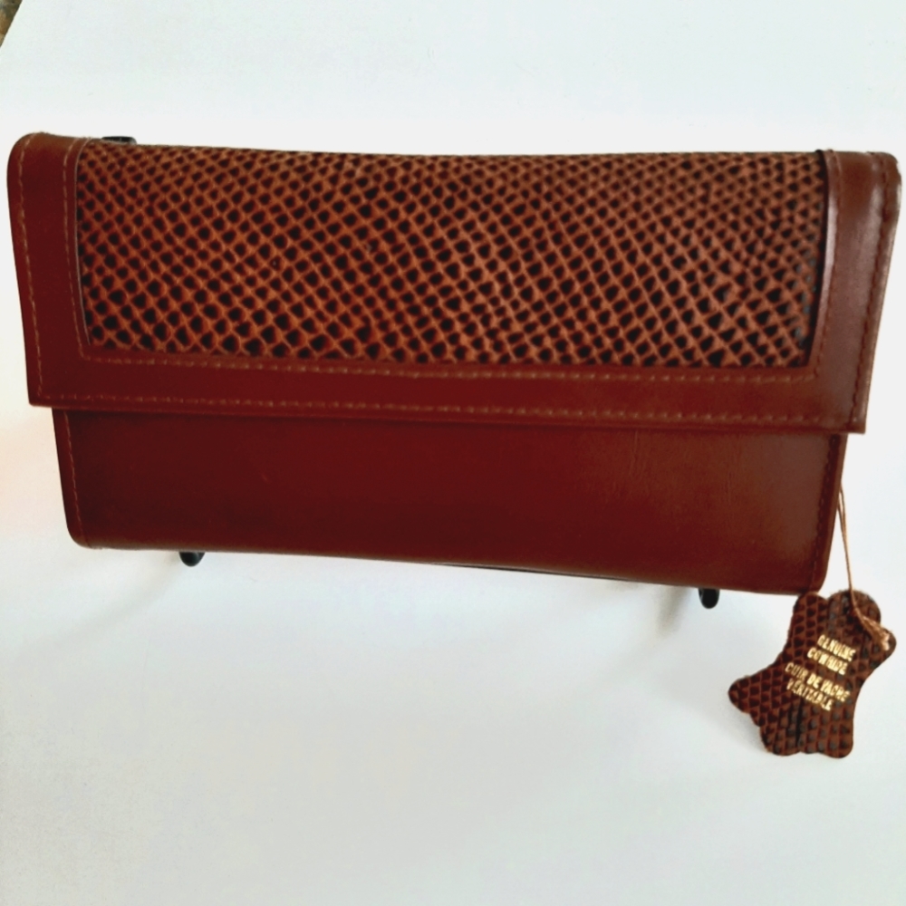 Stylish Wpmen's Genuine Leather Clucth Evening Wallet Bag
